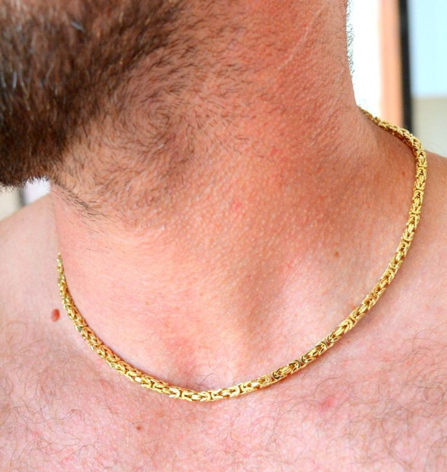 Łańcuszek srebrny pozłacany 925, DIA-LAN-11894-925 2,8mm Naszyjnik stanowi mocny, efektowny dodatek do każdego looku. Wykonany z największą starannością i dbałością o każdy szczegół..jpg